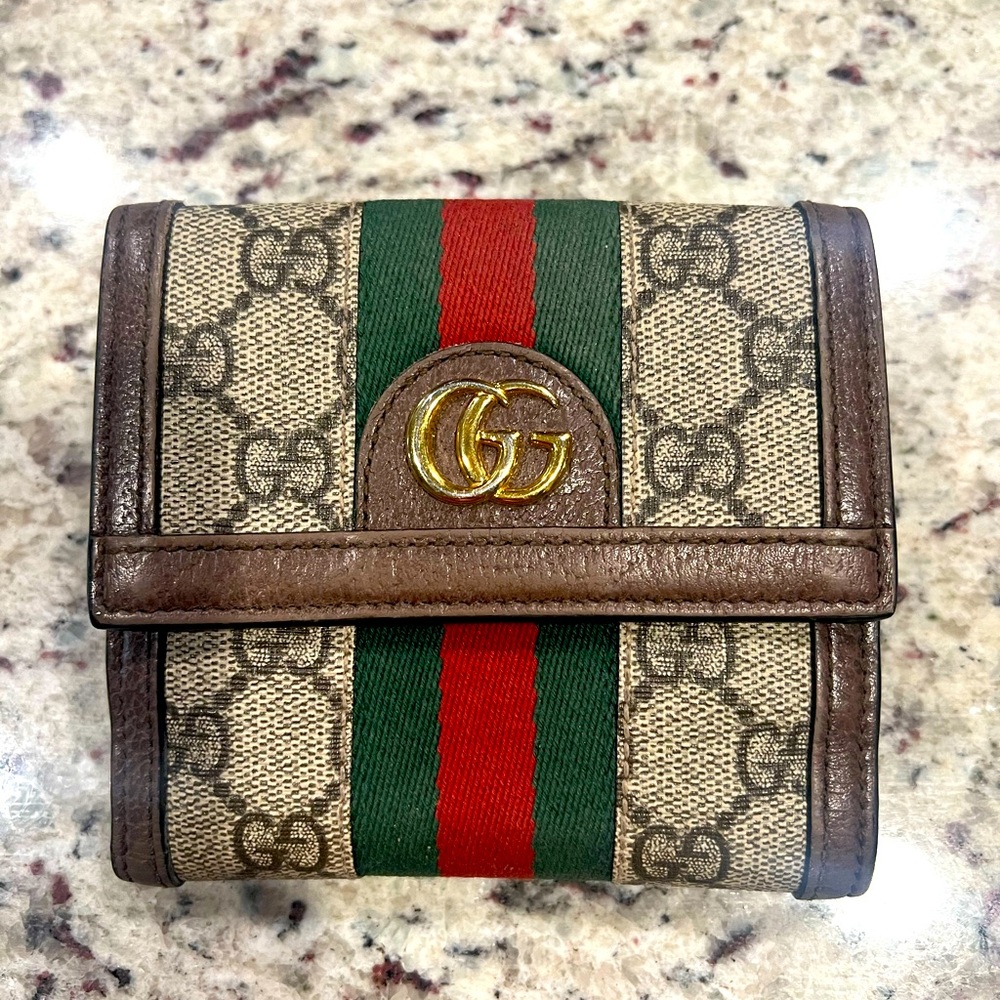 Ophidia GG french flap wallet